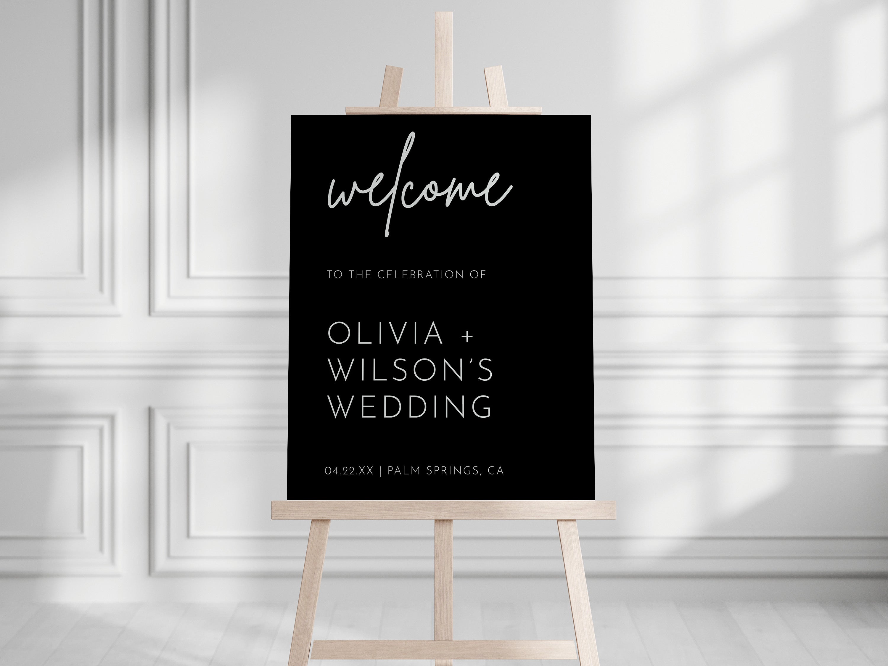 Wedding Welcome Sign - Left Align Modern – Cheriful