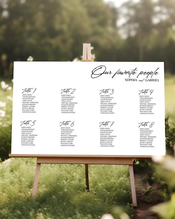 Seating Chart - Nature Inspired