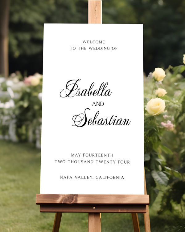 Copy of Wedding Welcome Sign - Floral Elegant